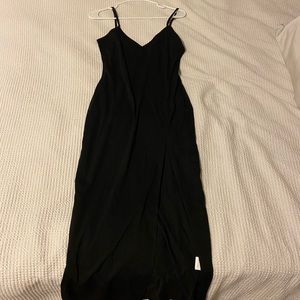 V Neck Split Thigh Cami Dress
